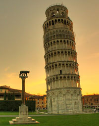 La Torre di Pisa come i siti web comuni