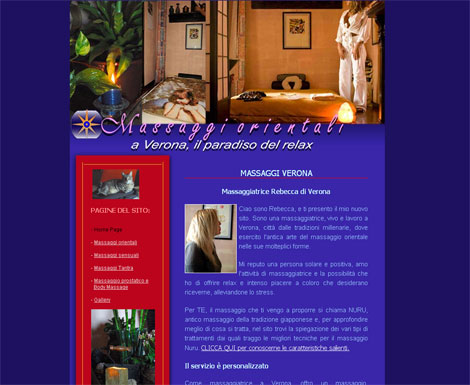 sito web massaggiatrice di Verona